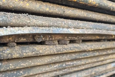 تصویر قبل از رسوب زدایی مبدل پوسته لوله