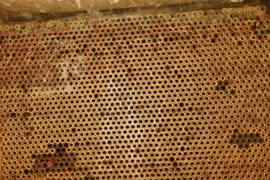 تصویر قبل از رسوب برداری کندانسور پالایشگاه آبادان