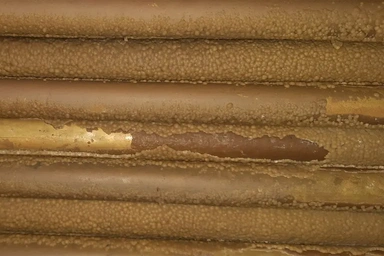 لوله های آب شیرین کن قبل از انجام عملیات رسوب برداری با میتره