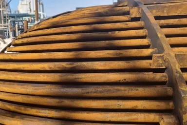 بعد از رسوب زدایی شیمیایی مبدل پوسته لوله با محلول میتره