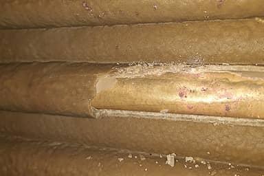 Sample of sediment in desalination heater pipes