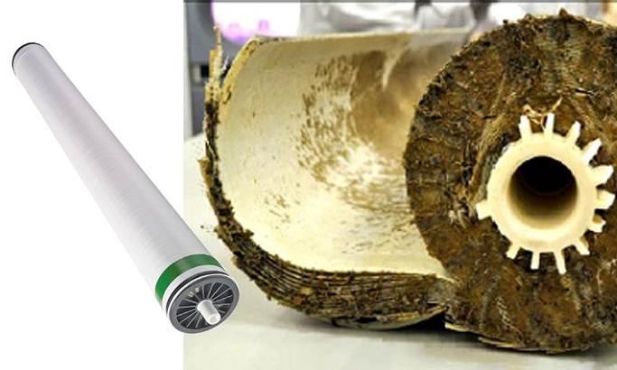 مقایسه فیلتر تمیز و کثیف دستگاه آب شیرین کن RO مقایسه فیلتر تمیز و کثیف دستگاه آب شیرین کن RO