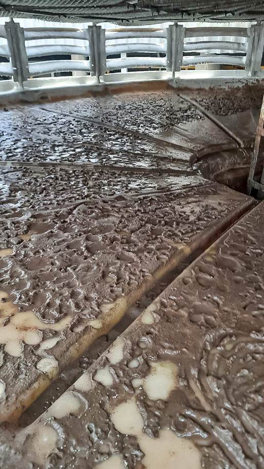 Physical appearance of sediment on visual inspection Physical appearance of deposits or corrosion on visual inspection