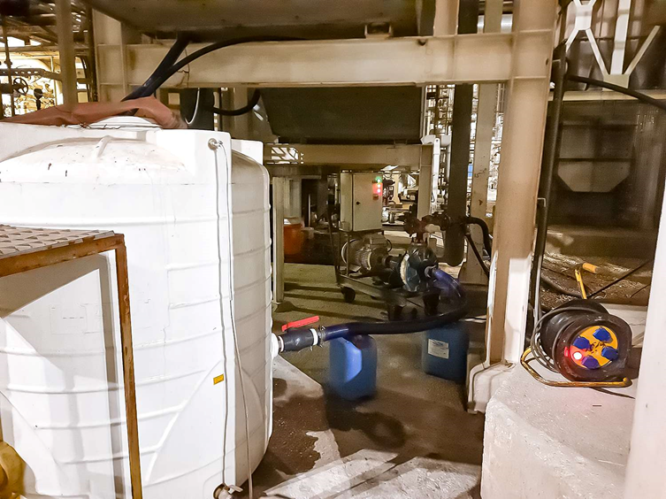 سیستم گردش محلول شستشوی شیمیایی بویلر با استفاده از پمپ ها سیستم گردش محلول شستشوی شیمیایی بویلر با استفاده از پمپ ها